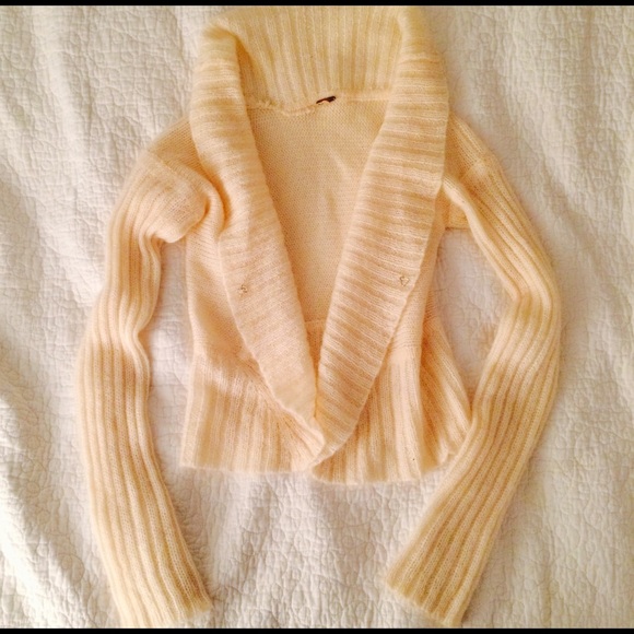 Cream free people sweater