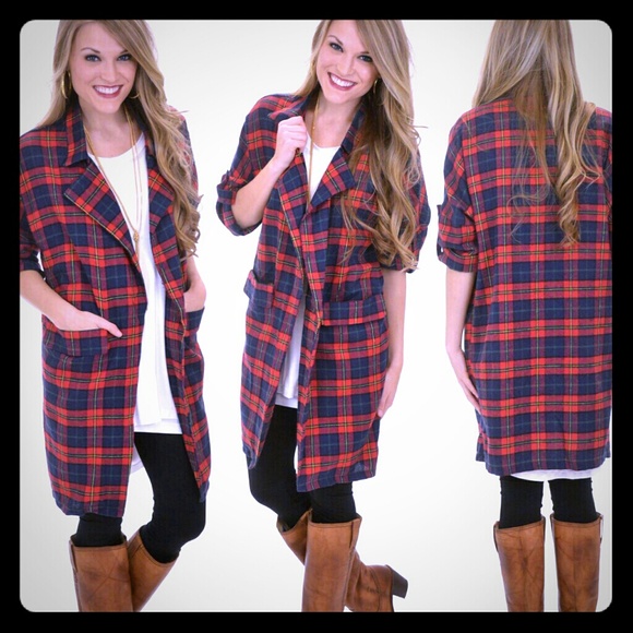 Amazing flannel checkered duster!!