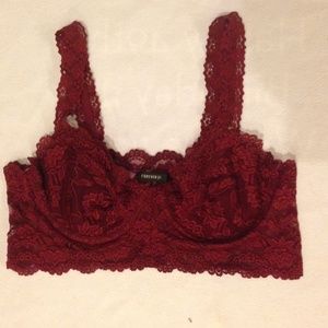 Maroon Lace Bralette