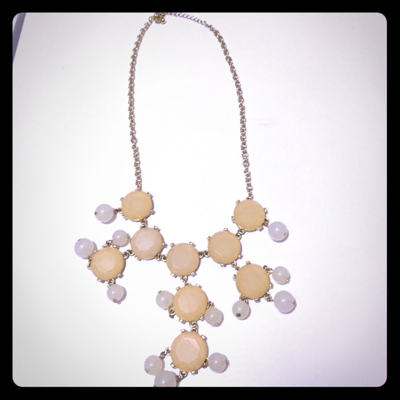 Beautiful Nude Statement Bubble Bib Necklace