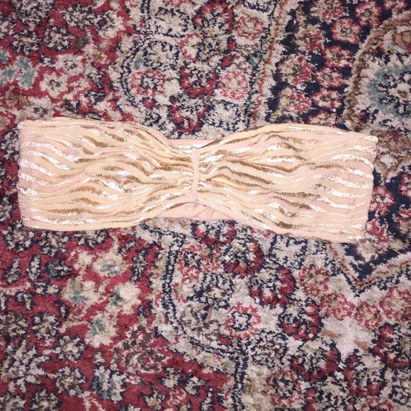 Urban Outfitters Gold Stitched Bandeau