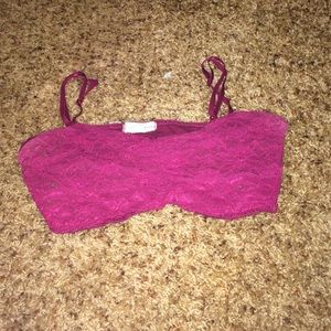 Burgundy crop top