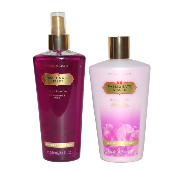 Passionate kisses body lotion and fragrance mist