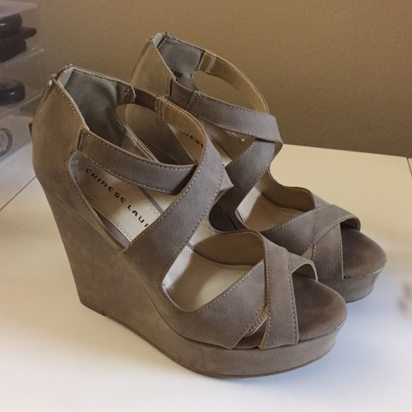 Chinese Laundry Beige Wedges