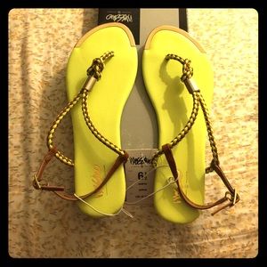 Neon yellow Mossimo sandles