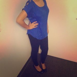 Cobalt Blue Silk Shirt