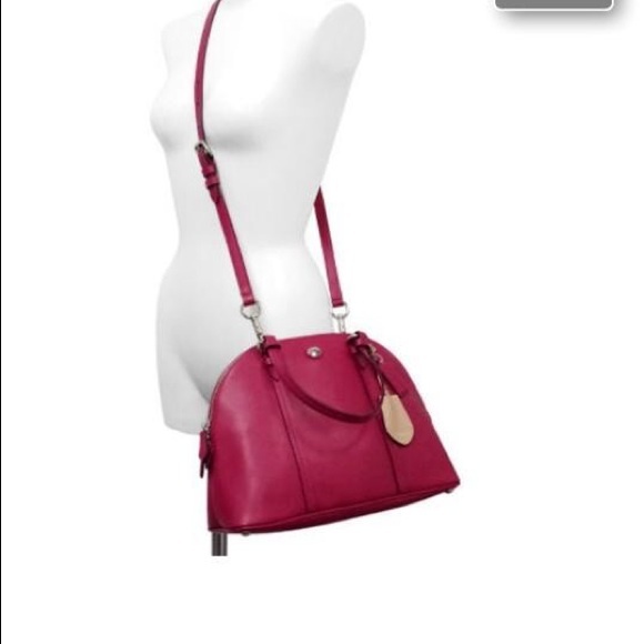 Coach: Peyton Leather Cora Domed Satchel