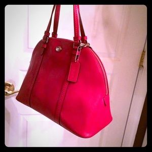 Coach: Peyton Leather Cora Domed Satchel