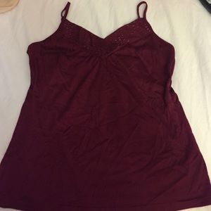 Burgundy blouse