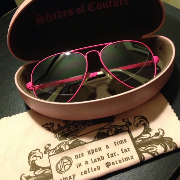 Juicy Couture Accessories - JUICY HOT PINK AVIATORS