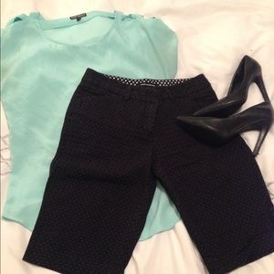 Express Black Polka Dot Editor City Shorts - Sz 4