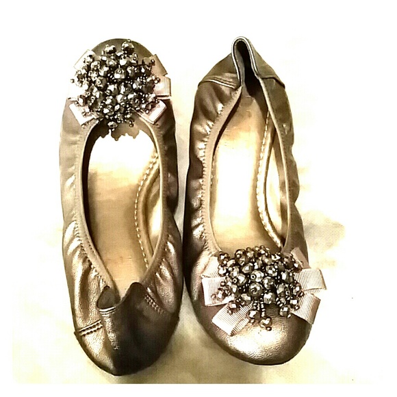 Shoes - Metallic Ballerina Flats
