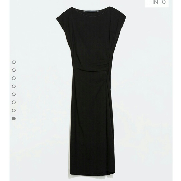 💥SALE💥ZARA Studio Gathered Wool Dress - Picture 4 of 4