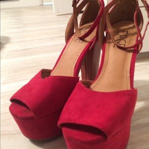 👠 Jeffry Campbell inspired Red platform heals 👠