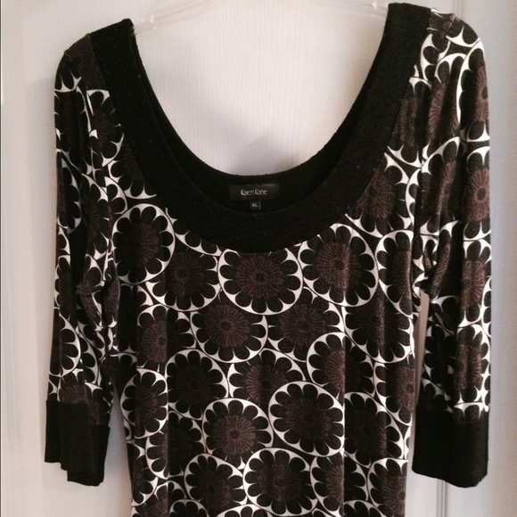 Karen Kane Tops - Karyn Kane Black & Brown Top