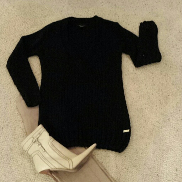 BCBG! Black wool blend long sweater - Picture 1 of 4