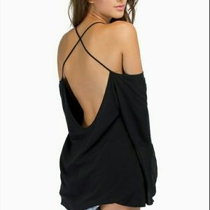 Criss Cross Black Chiffon shirt