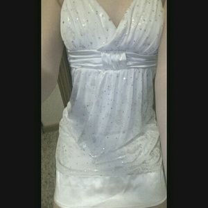 Gorgeous white shimmer dress