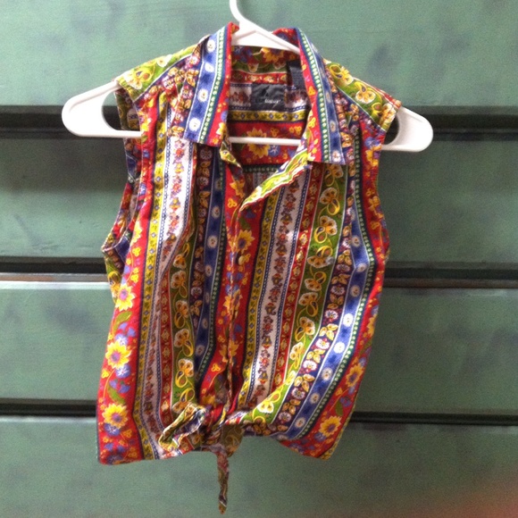 Vintage 90's Paisley & Floral Crop Top
