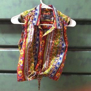 Vintage 90's Paisley & Floral Crop Top