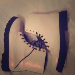White Lace Boots