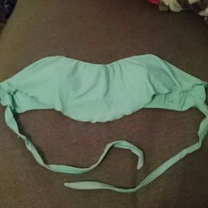 Tiffany blue strapless swim top