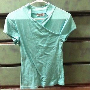 Vintage Teal 70's Blouse