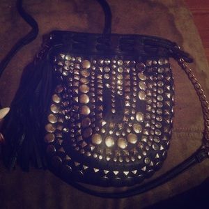 Black bedazzled purse
