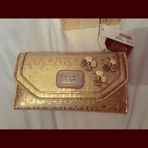Guess Metallic Gold Wallet -- Brand New with Tags