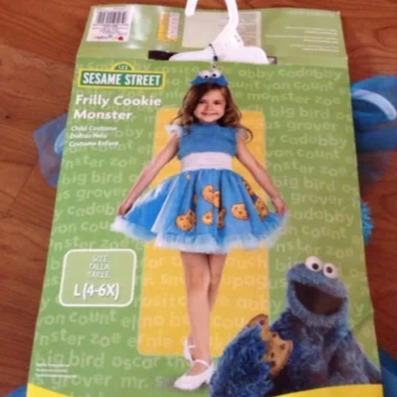 New Cookie Monster costume 4-6x lge Sesame Street - Picture 2 of 2