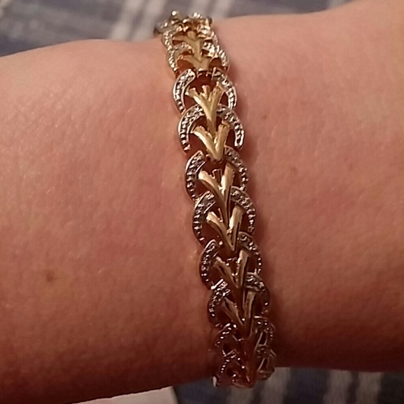 18k yellow & white gp fancy bracelet