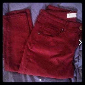 Bullhead burgundy high waisted