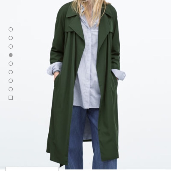 (Looking) Green trench coat