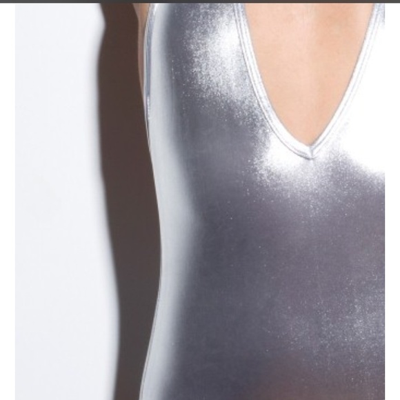Shiny halter body suit AA