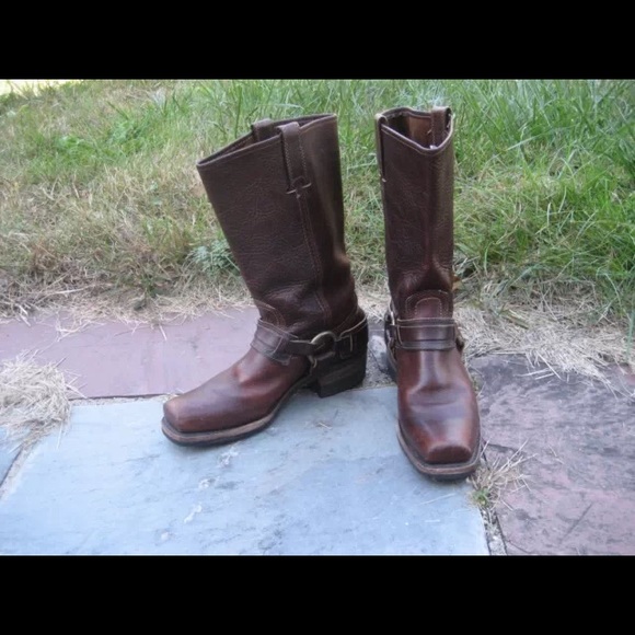 Frye Harness Dark Brown Boots