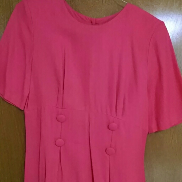 Empire waist dress with button detail