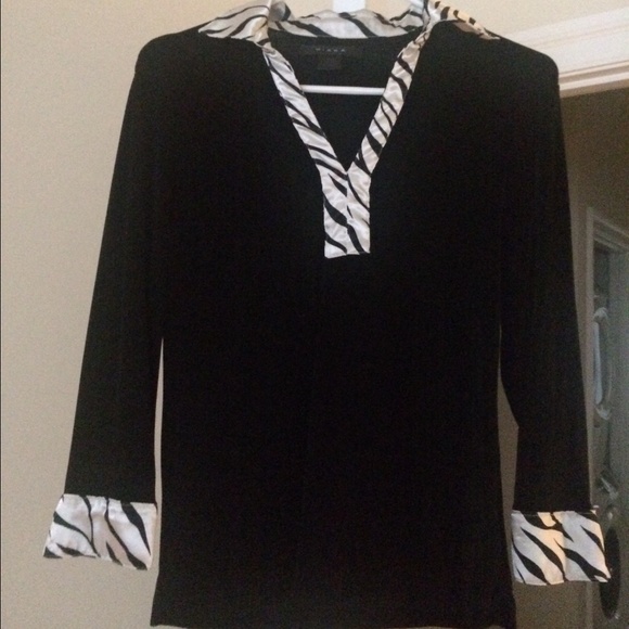 Black and white top.