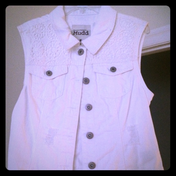 Denim vest.