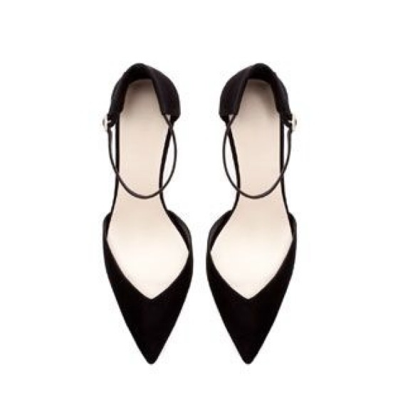 Zara skinny strap black heels! Super cute!