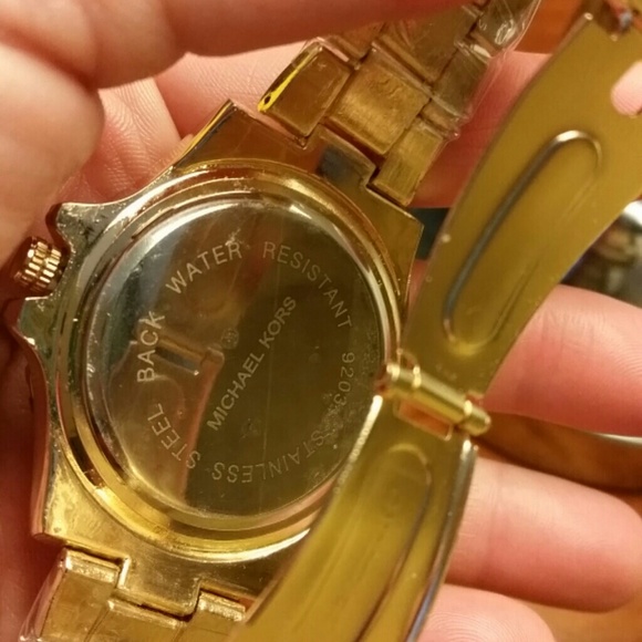 Authentic Michael Kors gold and crystal watch