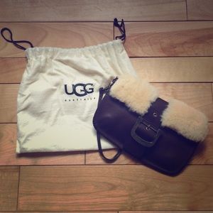 UGG brown suede wristlet