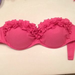 Victoria's Secret Ruffled Bandeau Swim Top