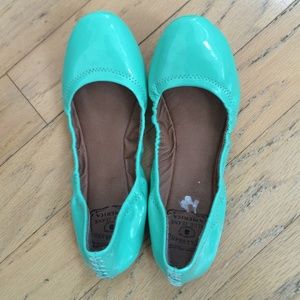 Lucky Emmie turquoise patent leather flats 7