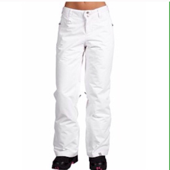 White Roxy Snowboarding Pants