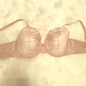 Nude lace bra