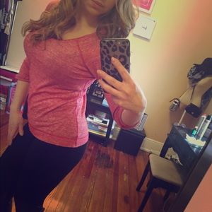 Express striped red cotton t shirt