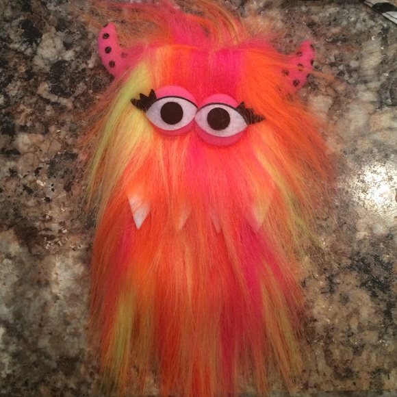 Cute furry monster phone holder