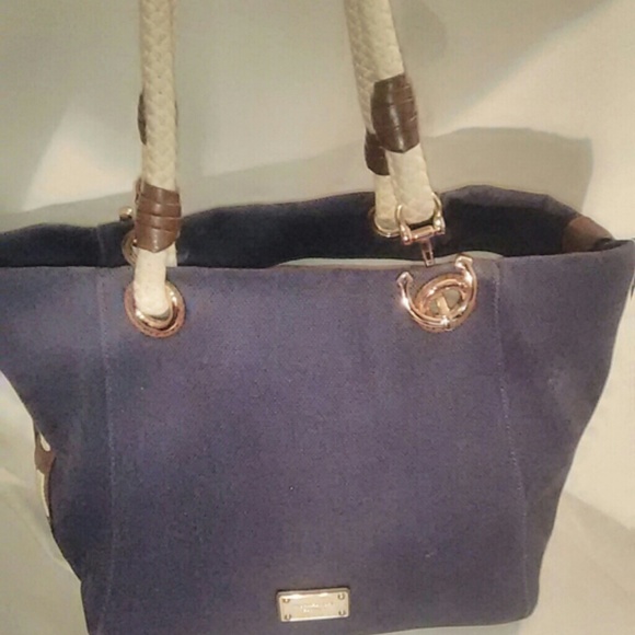 Michael Kors canvas bag, navy blue