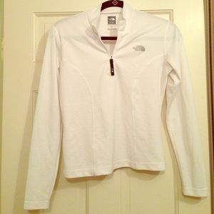 Lightweight White Northface 1/4 Zip