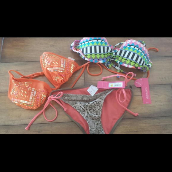 Mix match bikini bottoms and Top. Push up